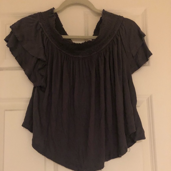 Free People Off the Shoulders Ruffled Shirt !! - Picture 1 of 3